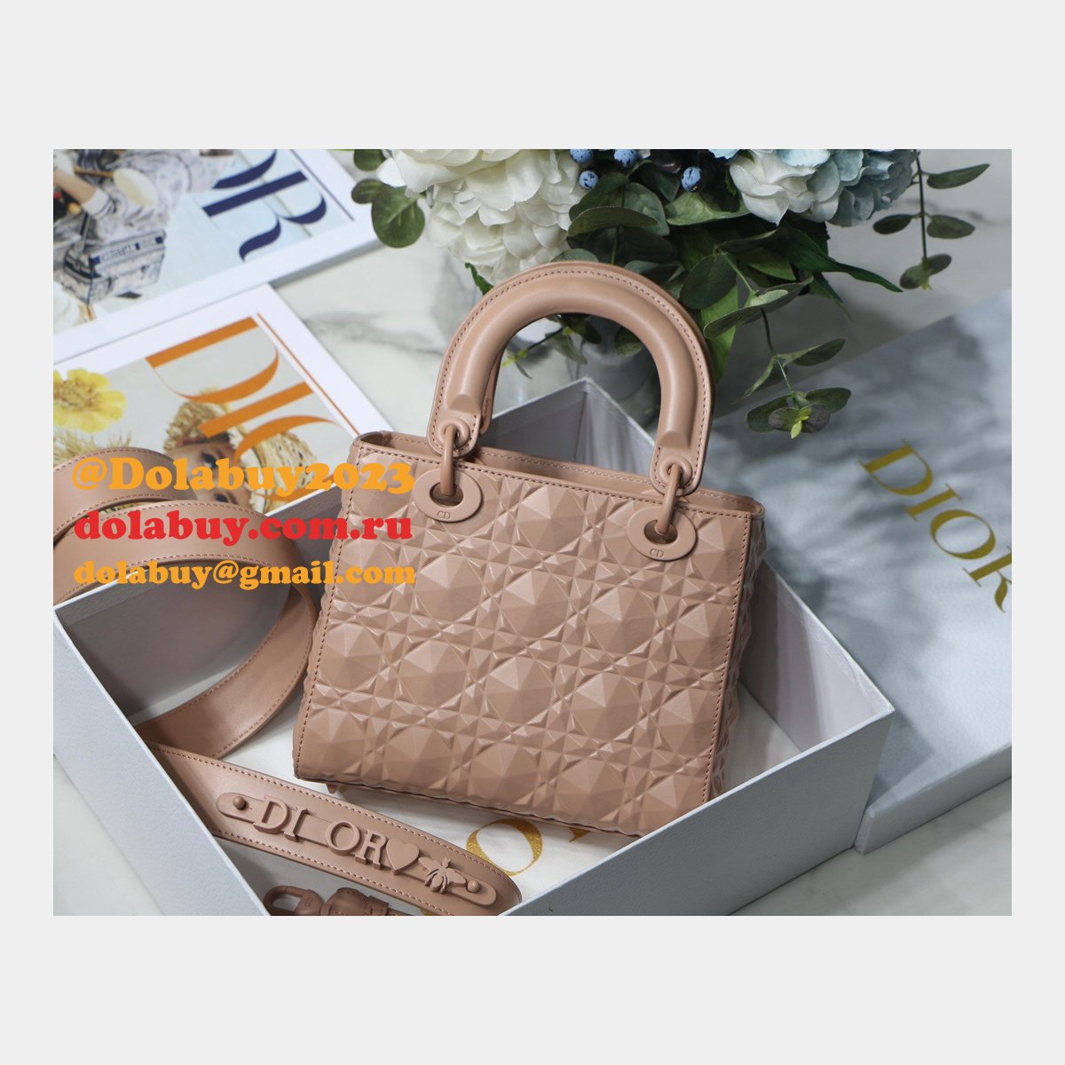 High Quality 1:1 Replica Lady Dior 20cm Shop Designer Purses