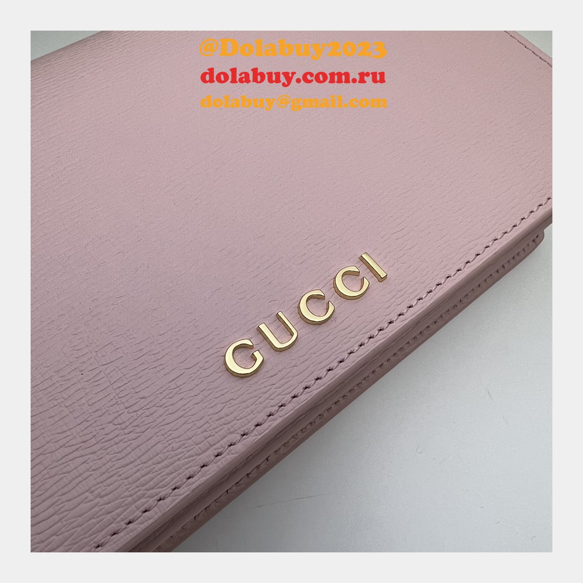 Chain Wallet Inspired Gucci Script 772643 Knockoff Bag