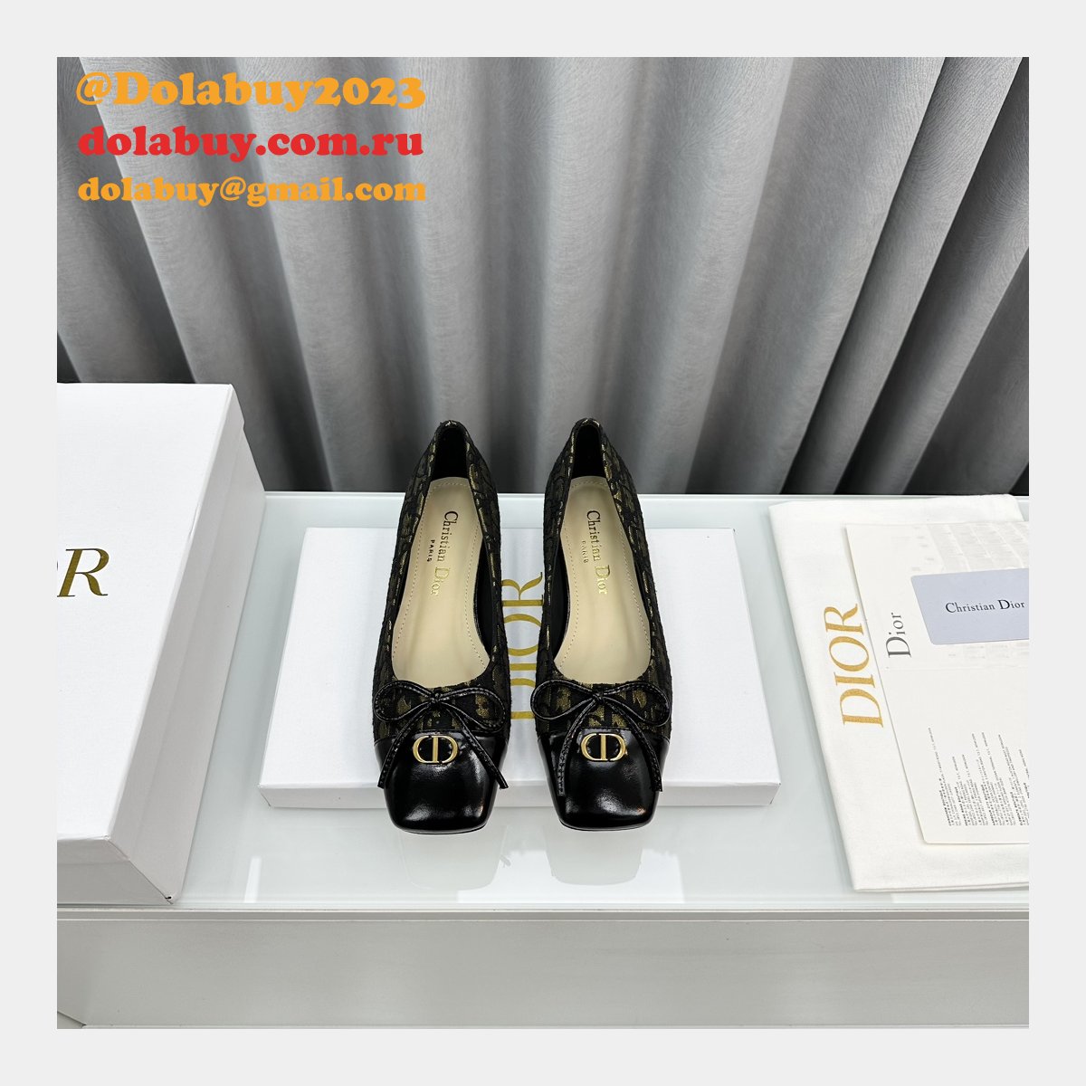 Duplicate DIOR D-Doll BALLET FLAT Designer