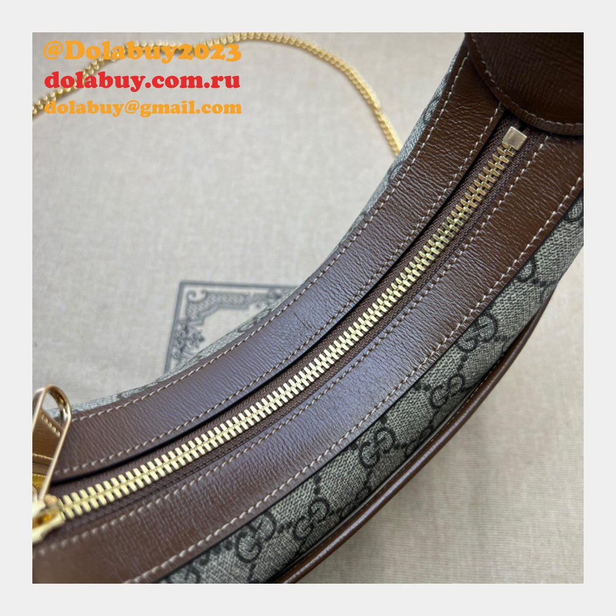 Gucci Replica Designer Interlocking G Half-moon-shaped 726843 Bag