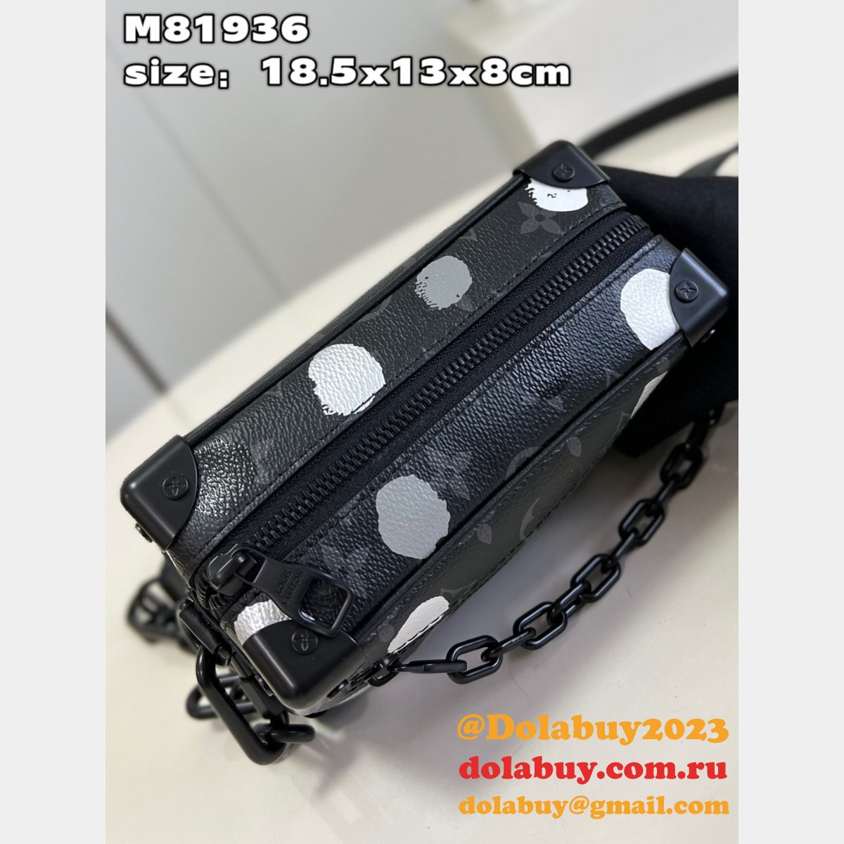 Louis Vuitton LV x YK Designer Soft Trunk Men M81936 Monogram Eclipse Canvas