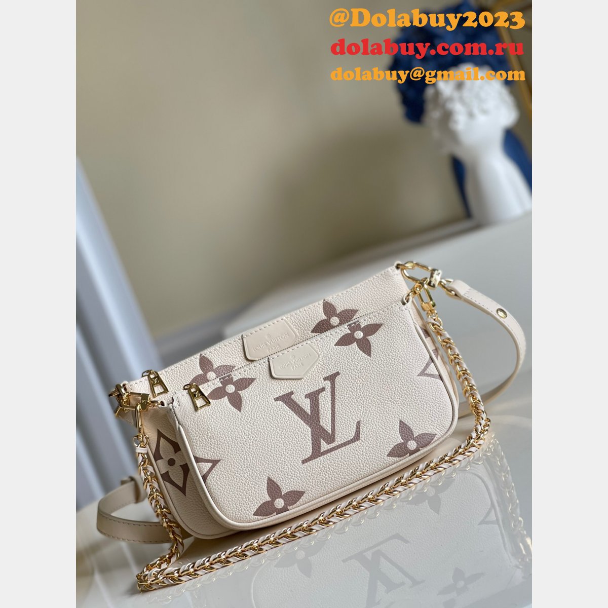 Best Louis Vuitton Wholesale Multi Pochette Accessoires Bicolor Monogram M45777