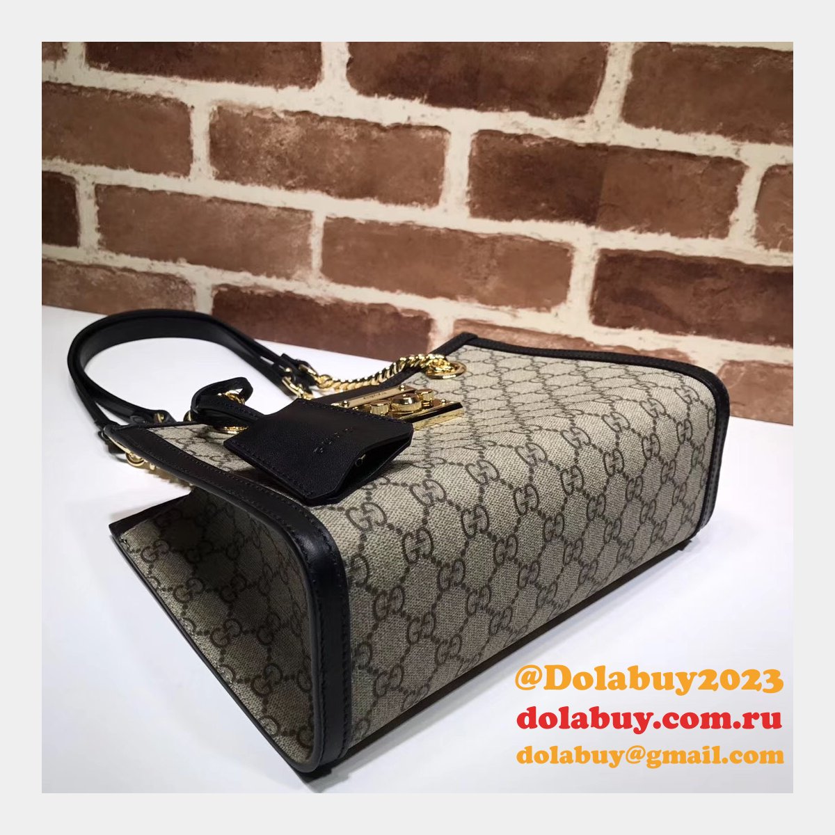 UK Gucci Replica GG Supreme Padlock Small Shoulder 498156 Bag