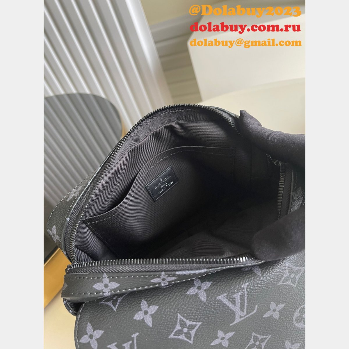 Louis Vuitton Replica Steamer Messenger Monogram Eclipse Canvas M45585