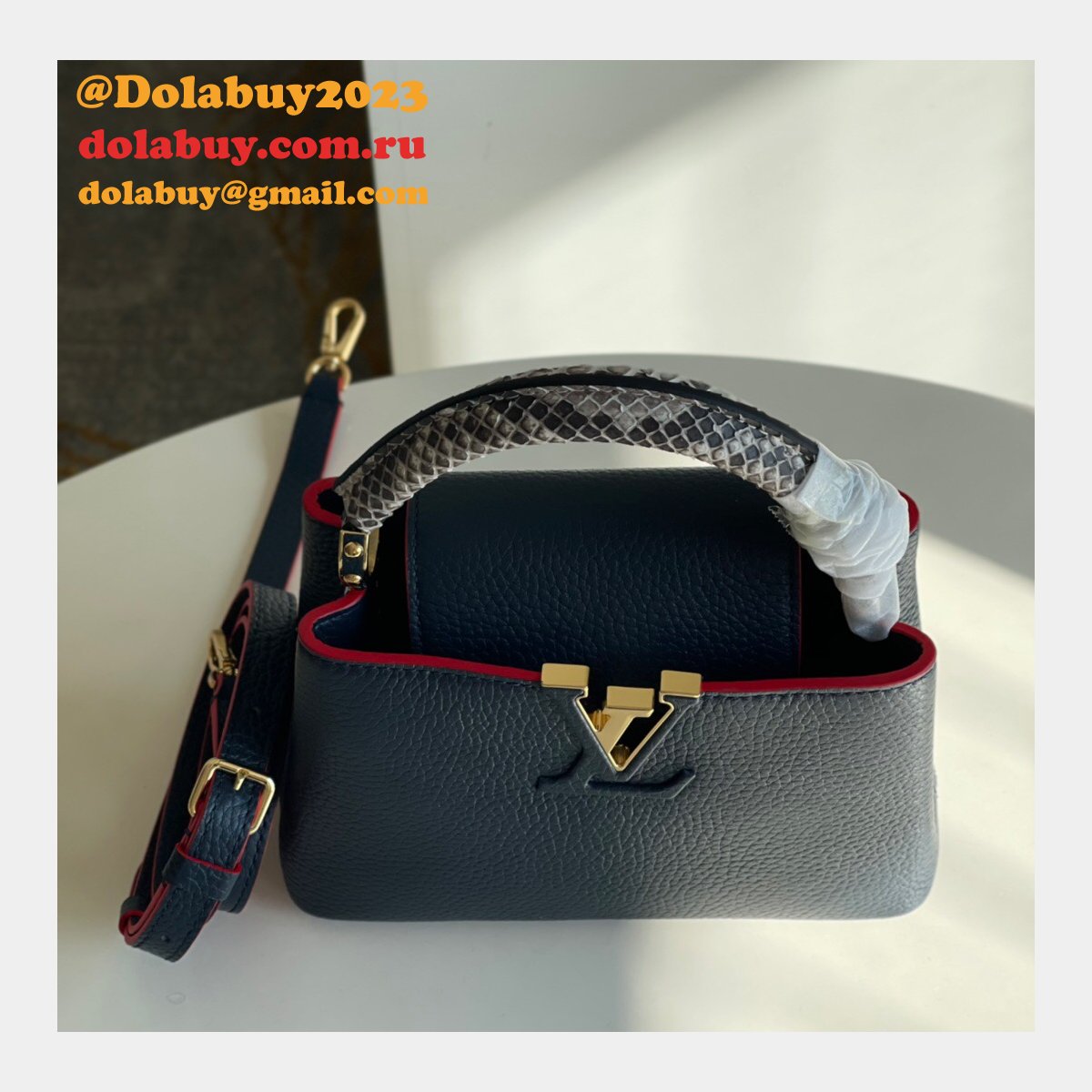 Designer 1:1 Replica Louis Vuitton Capucines M92822 Bags For Sale