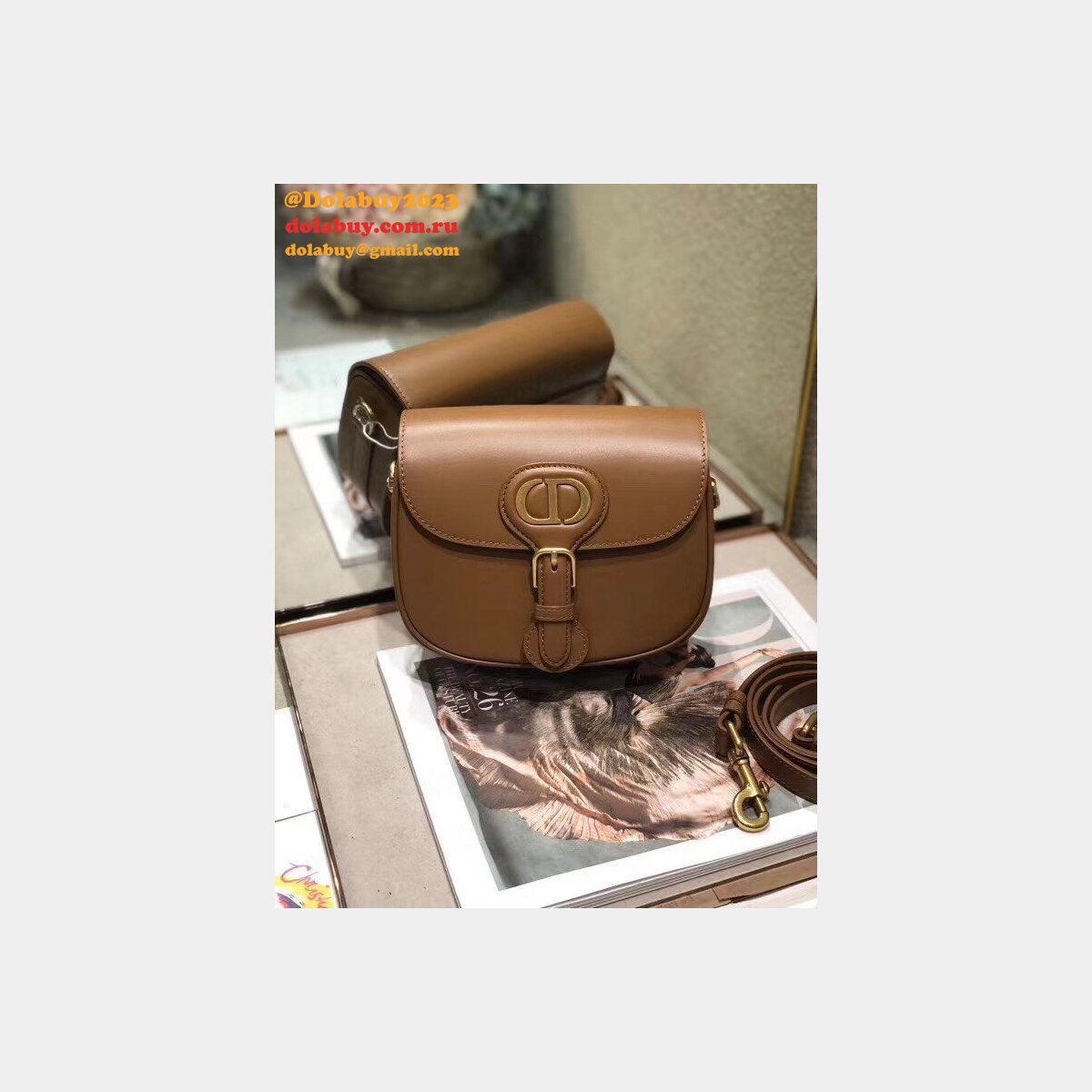 Best 2020 Christian dior bobby CD logo Obligue Brown bag