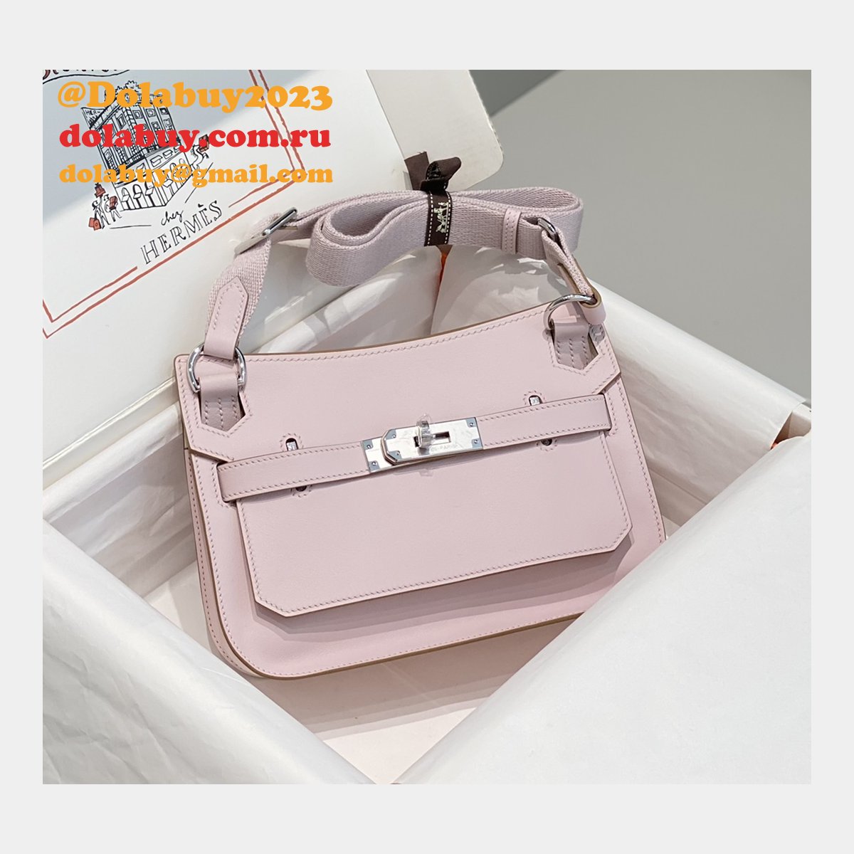 Luxury hermes jypsiere mini calf leather bag