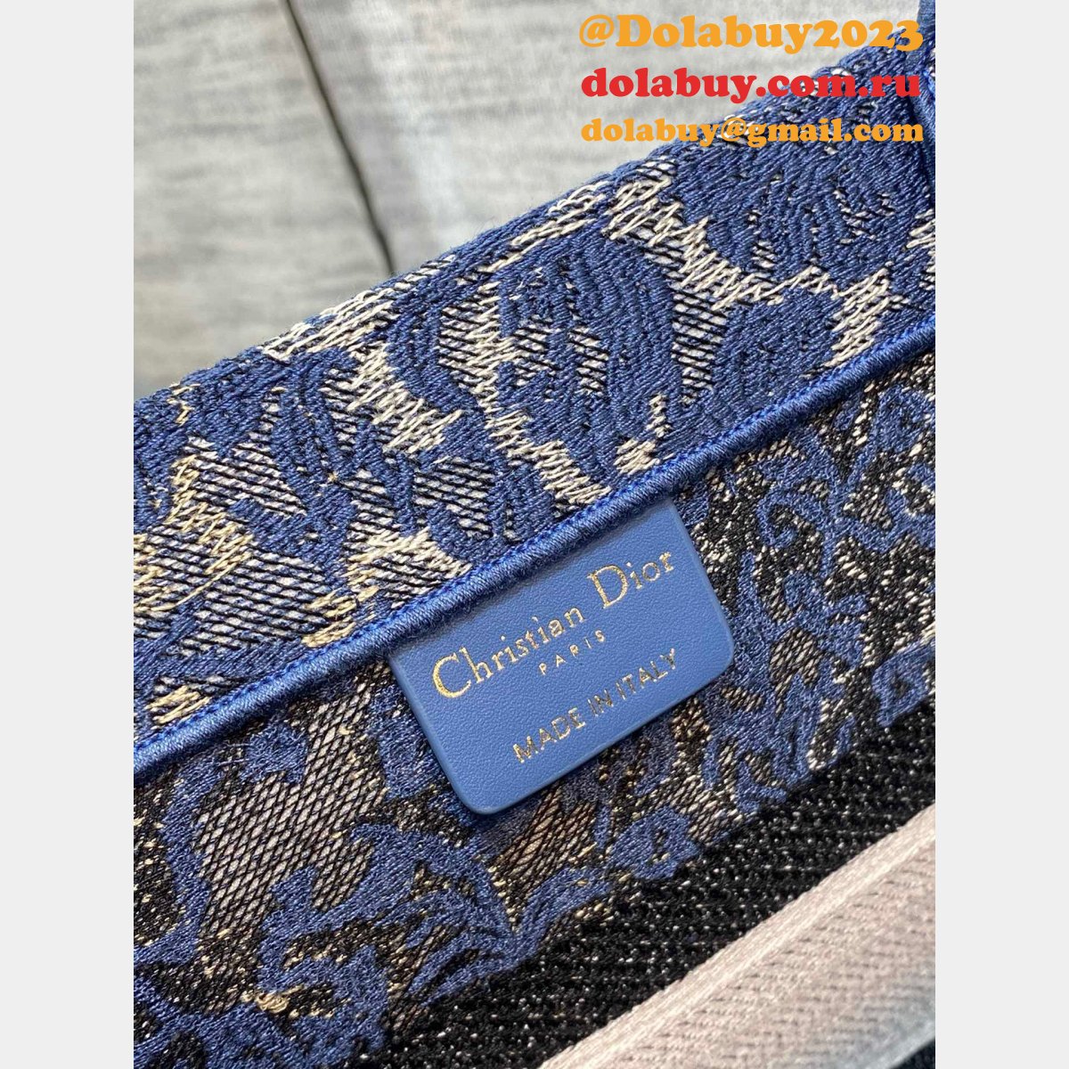 Christian Dior 36/41.5CM AAA+ Replica Canvas Book Tote Bag