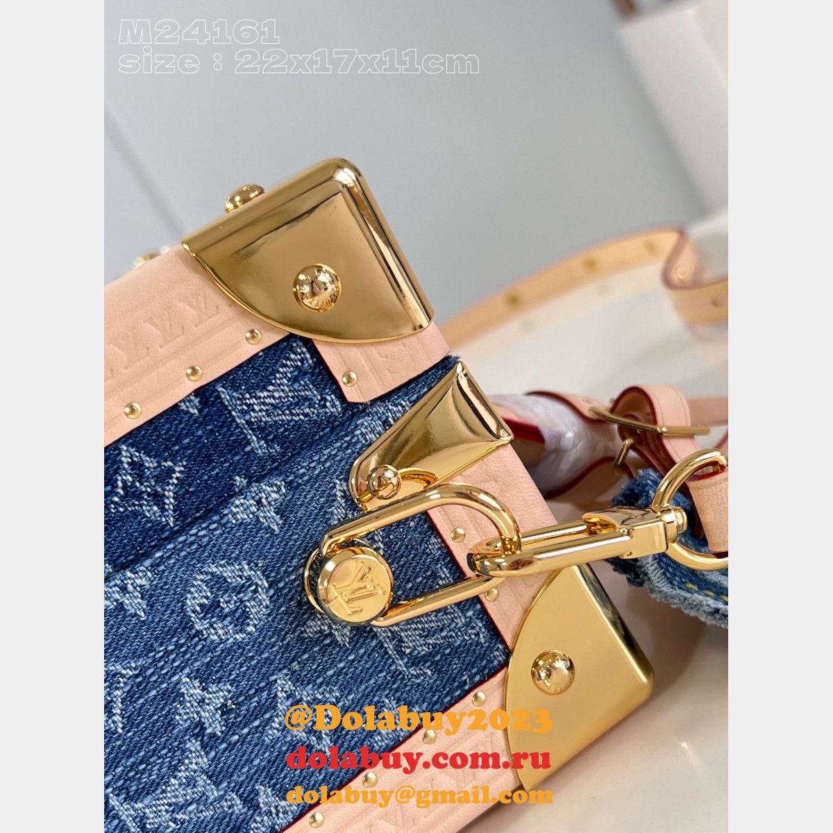 Petite Valise Denim Bleu M24161 Copy Louis Vuitton 1:1 Mirror Bag