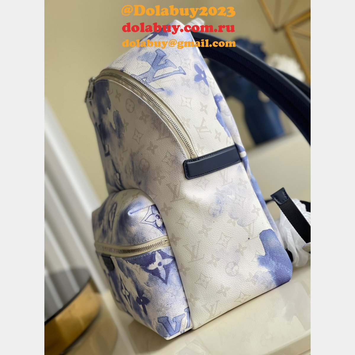 Louis Vuitton Blue Top Quality M45760 Discovery Backpack Monogram Other Bags