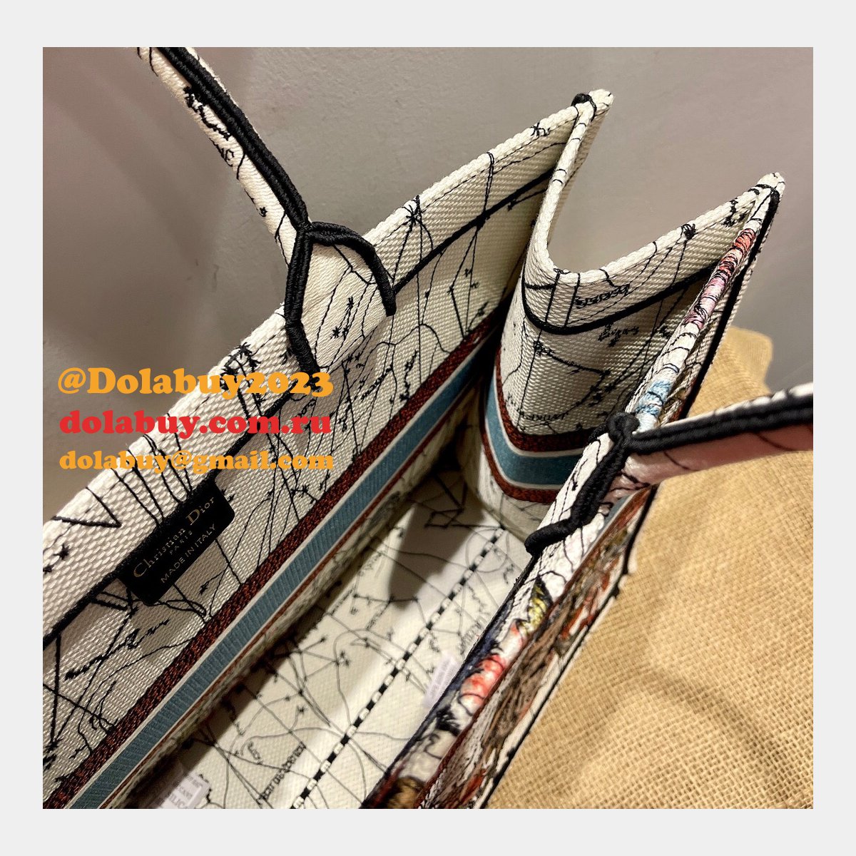 AAA Replica Designer CD Book Tote Christian Dior Handbags