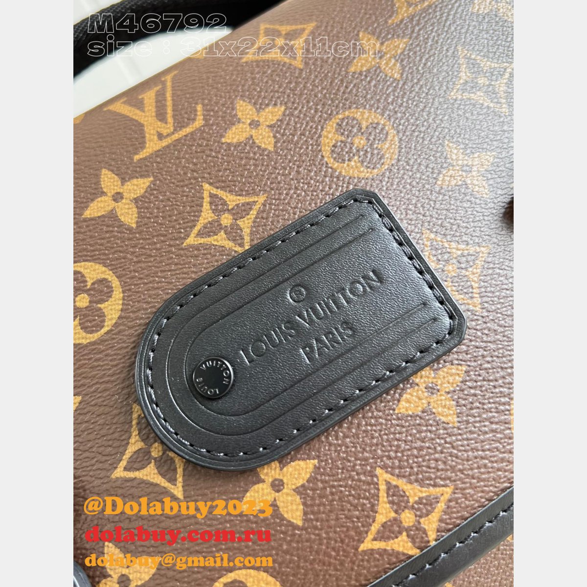 LV Copy Trail Messenger Monogram Macassar Canvas Men M46972 Fashion Bag