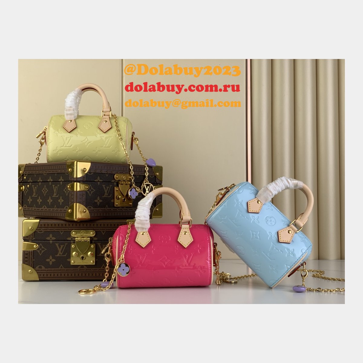 Nano Speedy M83273/M83000 Vernis Patent Louis Vuitton Replica Bag