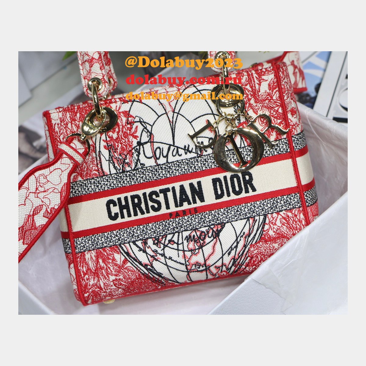 UK Quality Designer Replica Christian Dior Lady Dior 24cm Handbags Bags