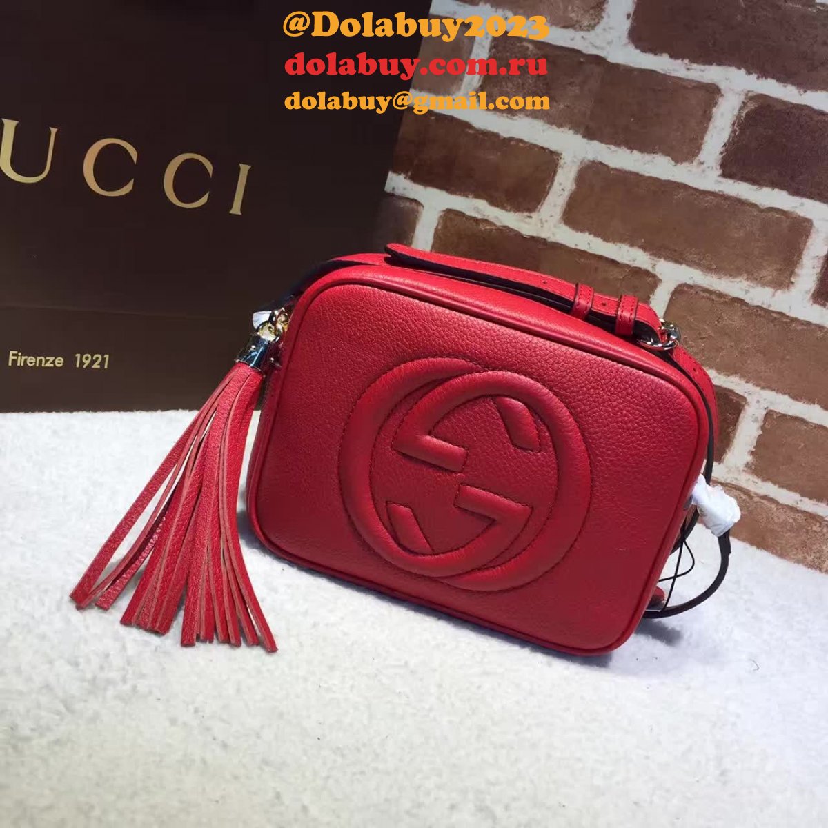 aaa+ G*u*i replicas soho small leather disco 308364 bag