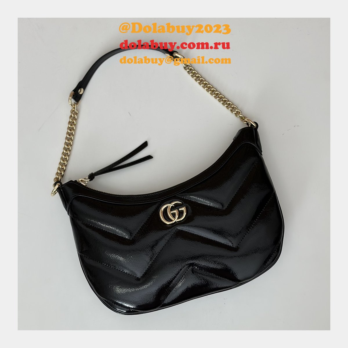 Luxury GG Marmont Gucci 777263 Knockoff Shoulder Black Bag