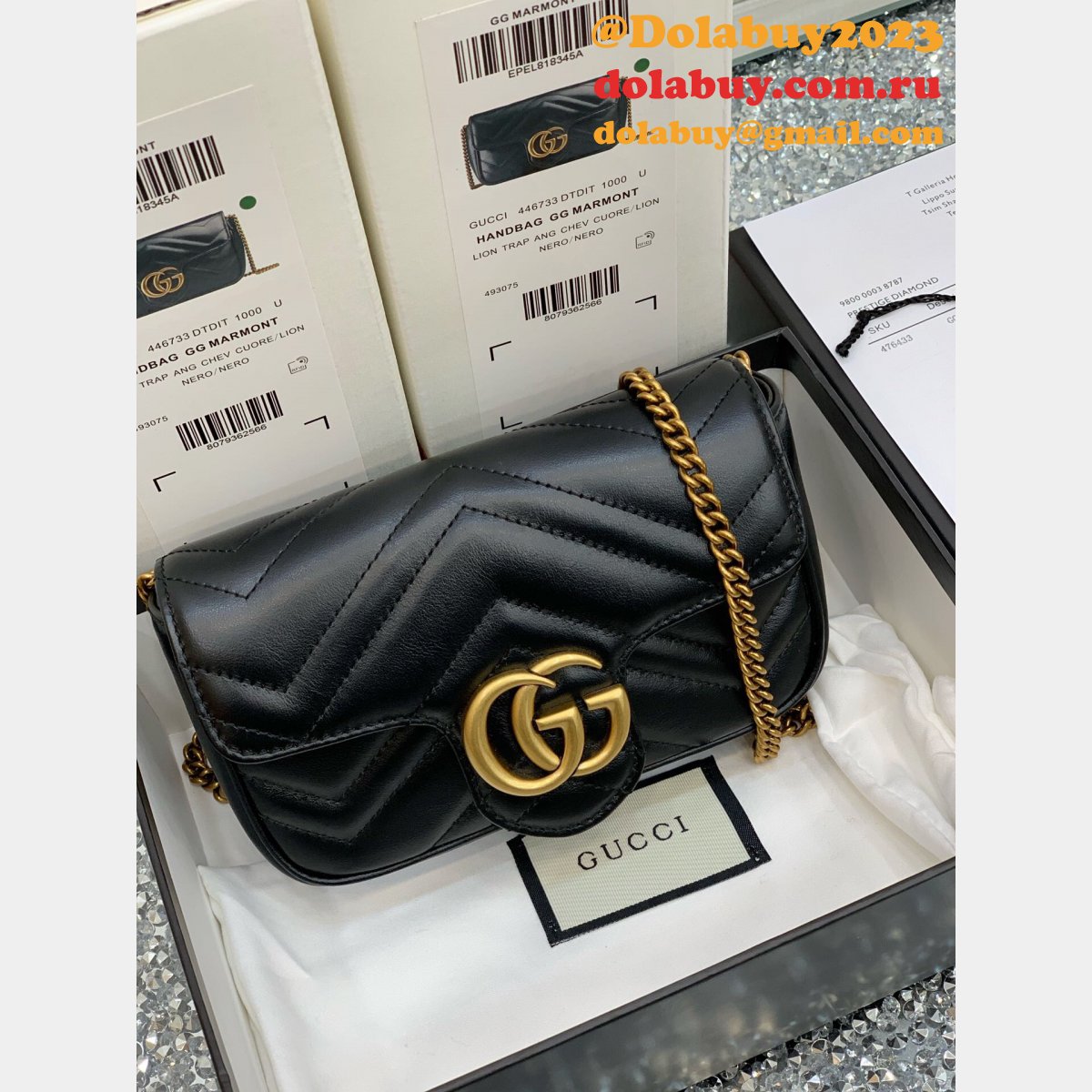 G*u*i wholesale gg marmont mini chain shoulder 476433 bag