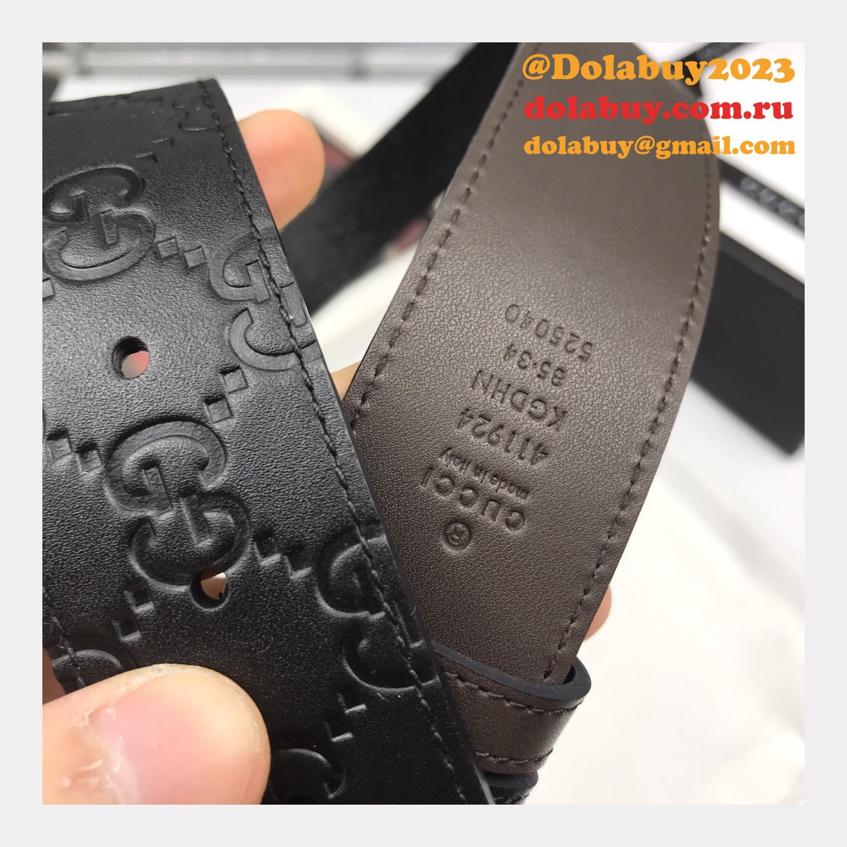 7 star G*u*i 37mm replica interlocking g-buckle leather black belt