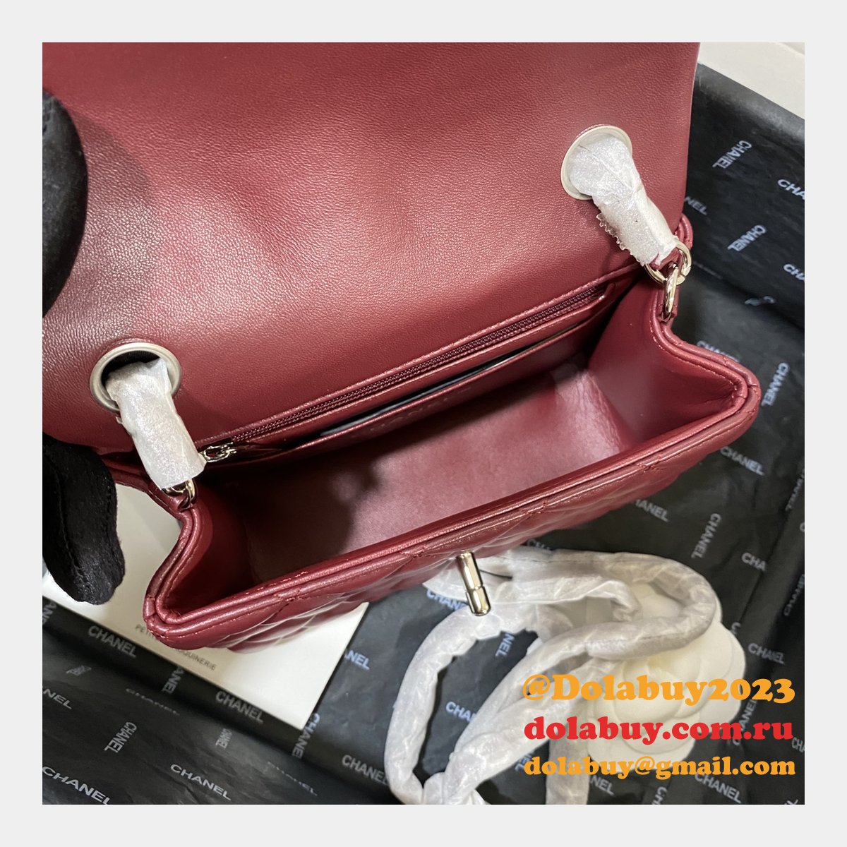 Knockoff CC Lambskin Flap Bag 17cm AS1115