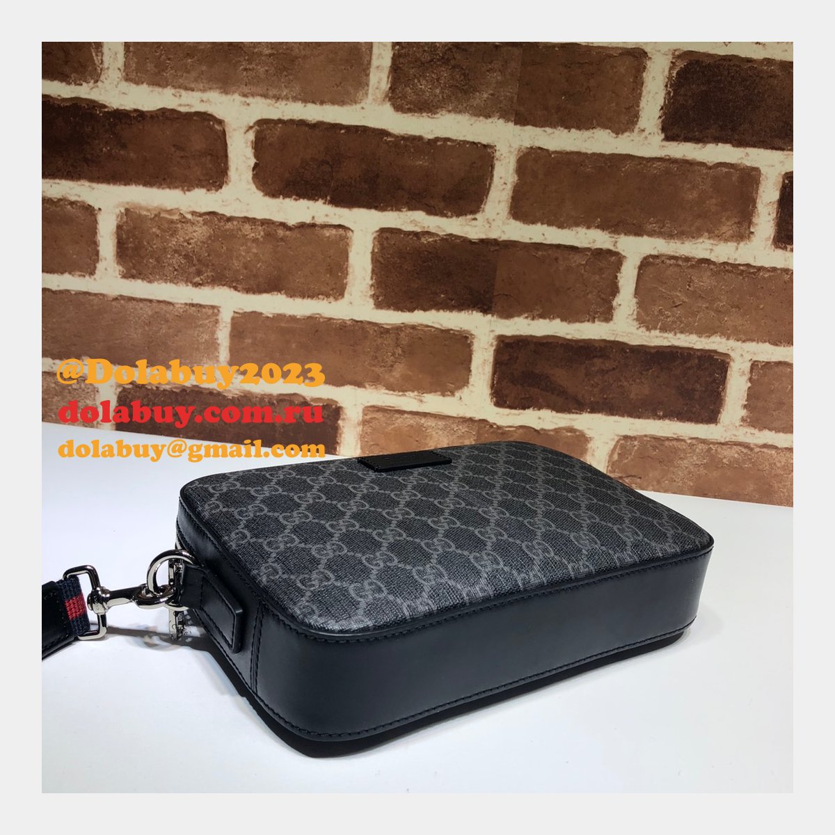 Designer GG Black Mens Top Quality 495562 Gucci Replica Bag