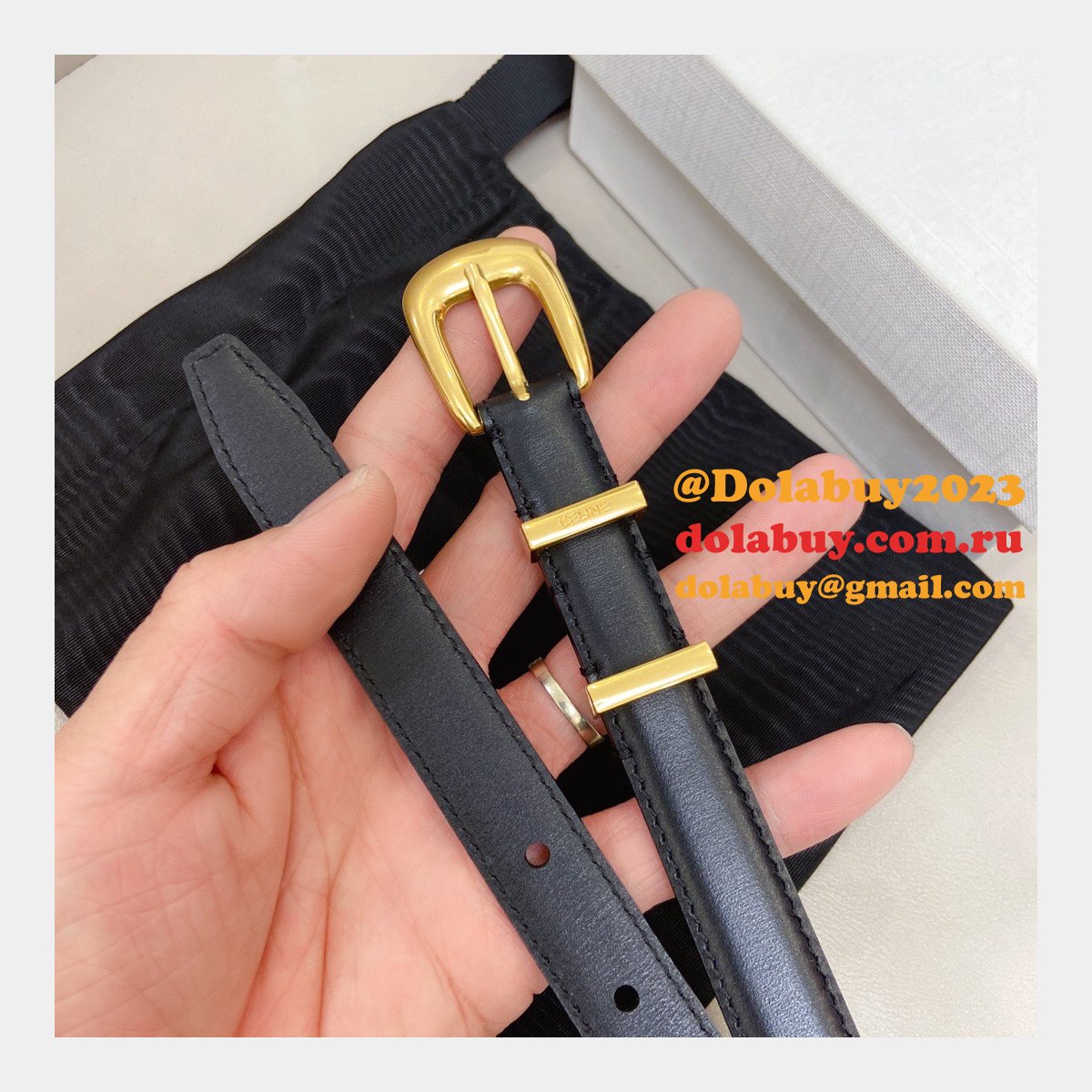 Buy Best Celine Belts Dolabuy 18mm Black Sells