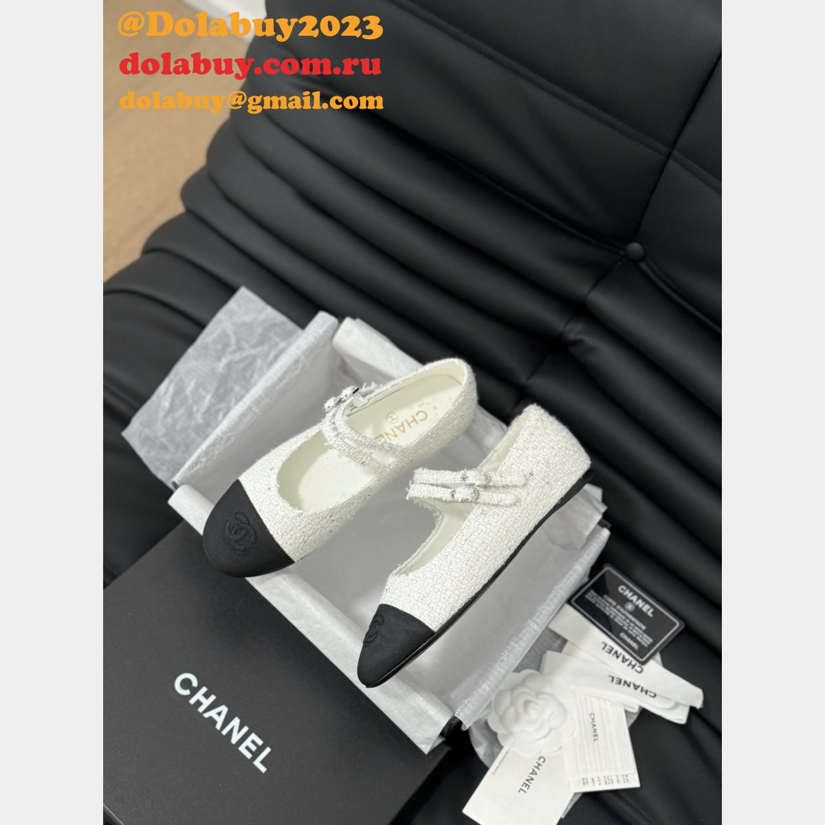 Luxury Chane flat ballet shoes for women