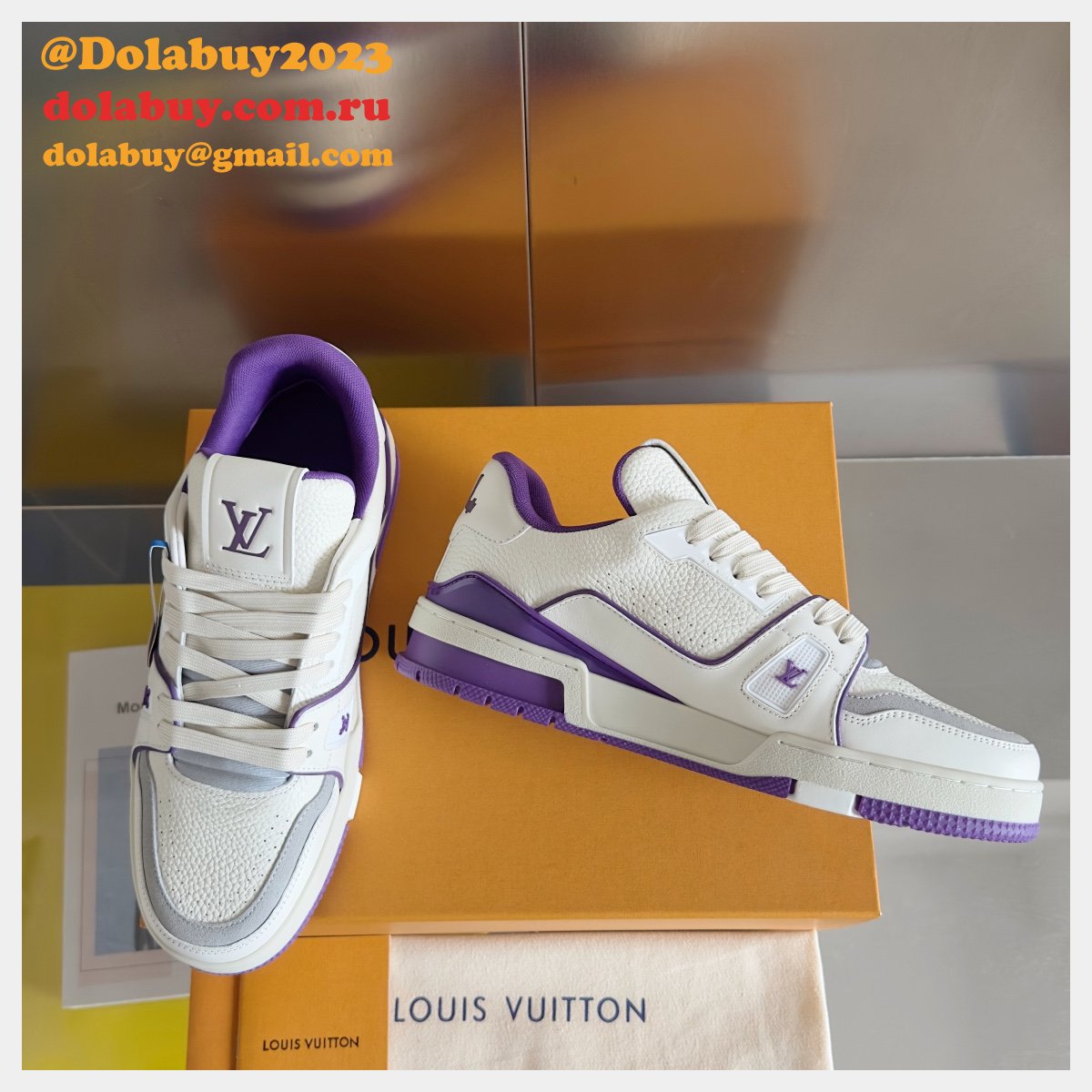 Top Quality LV Knockoff Shoes Trainer Sneaker Wholesale
