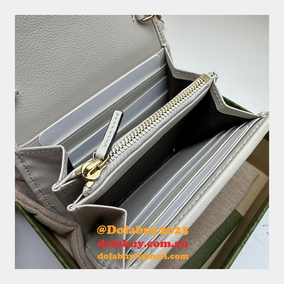 G*u*i fake blondie compact chain wallet top quality 725219 bag