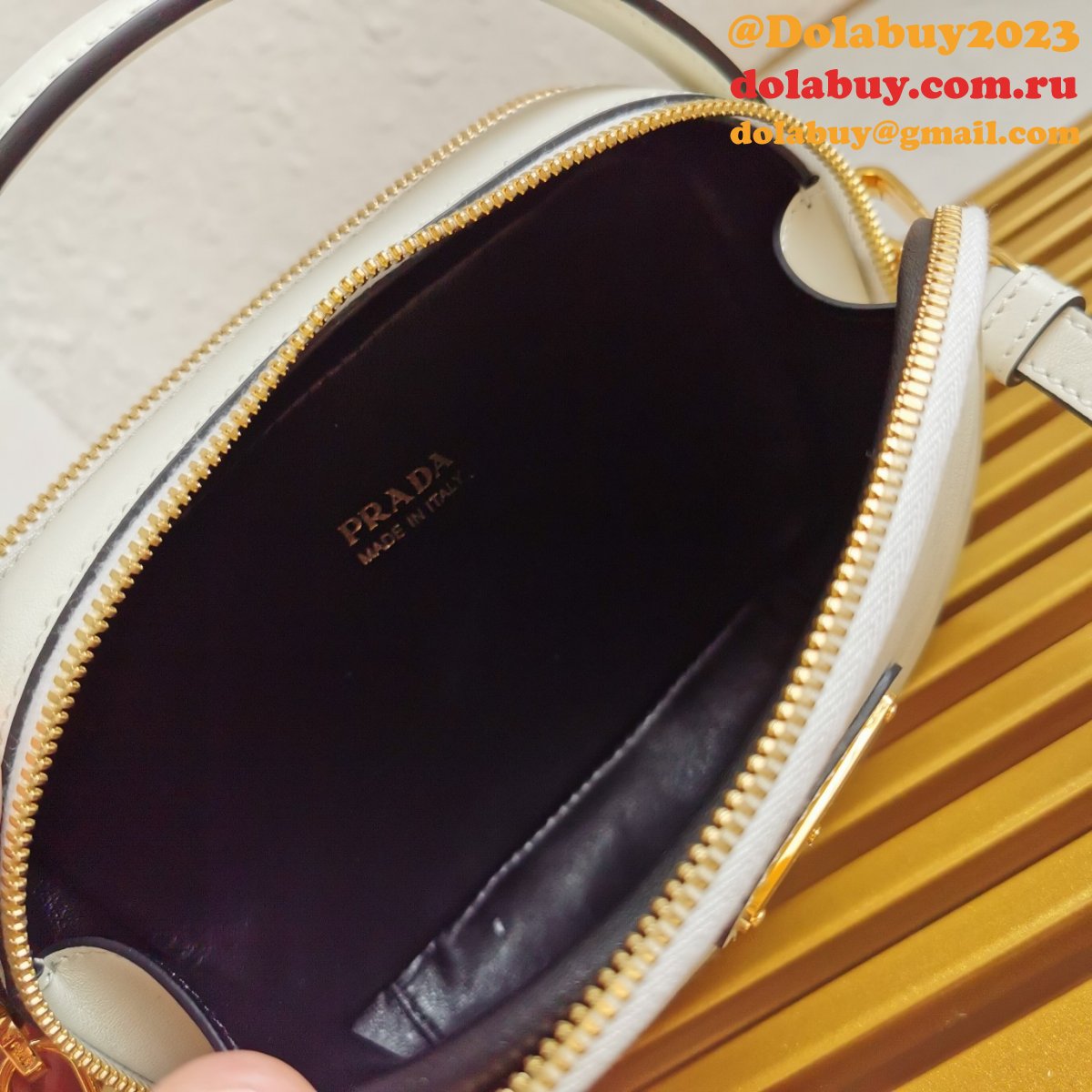 Prada 1BH203 Saffiano Leather Replica Envelope Best Bag