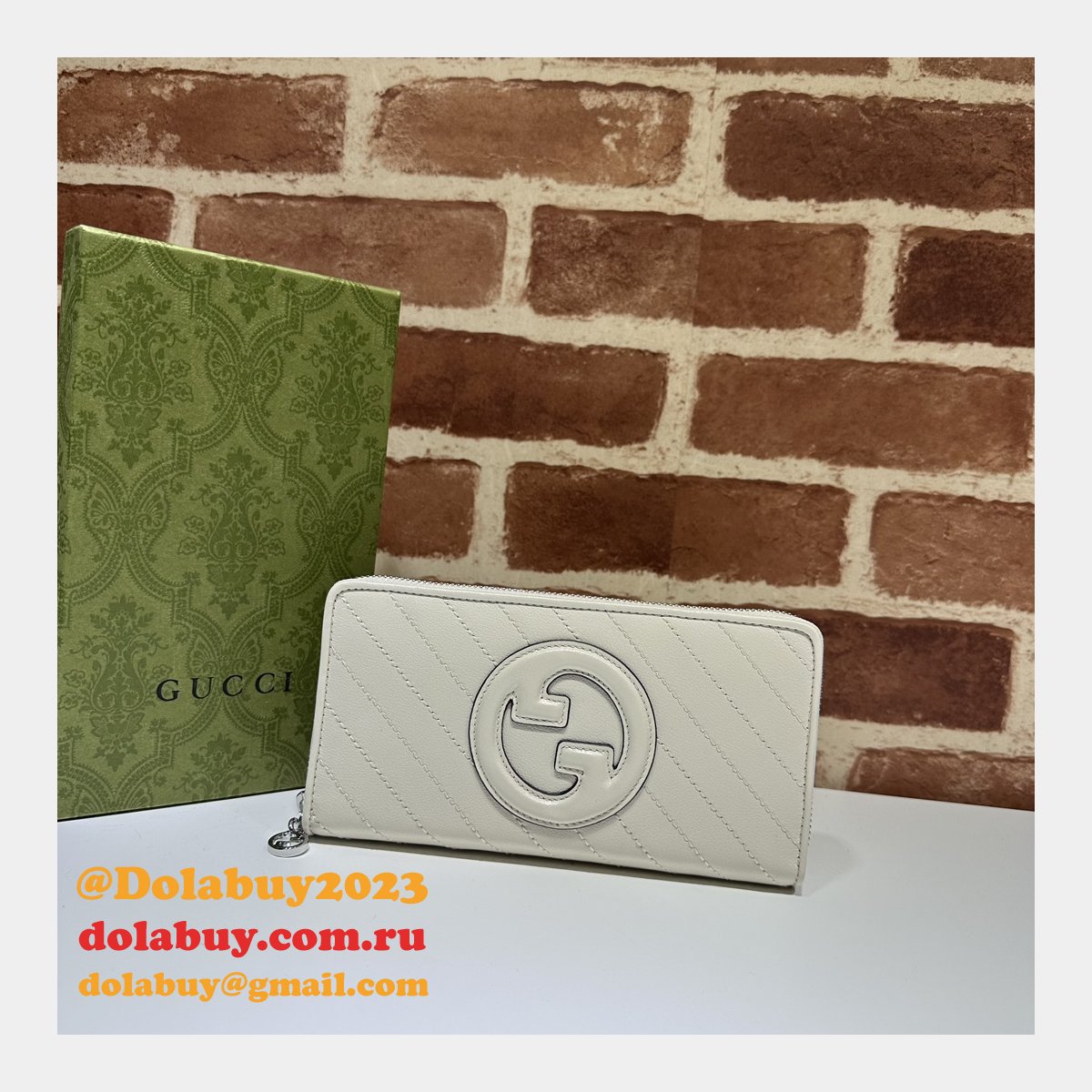 Designer Gucci 760312 Blondie Zip-Around Wallet Replica