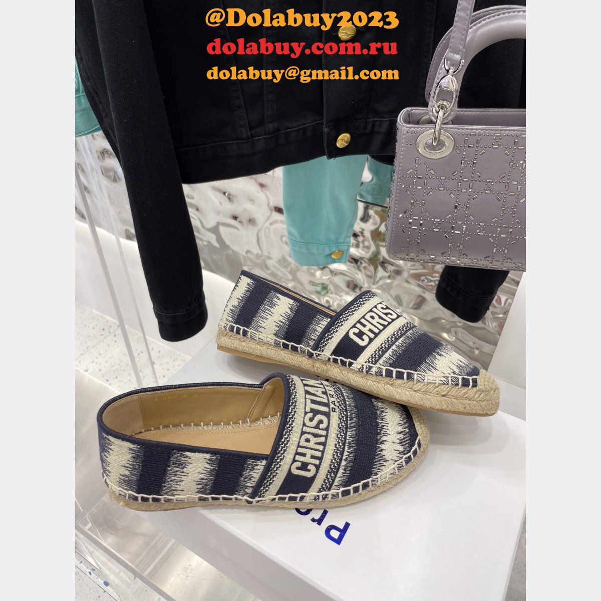 UK Replica Christian Dior Fisherman Embroidery Shoes