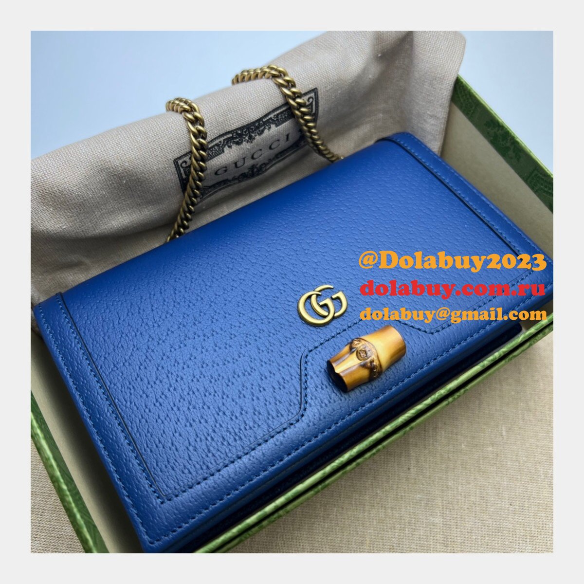 The Gucci Best Diana Replicas bag with bamboo 696817