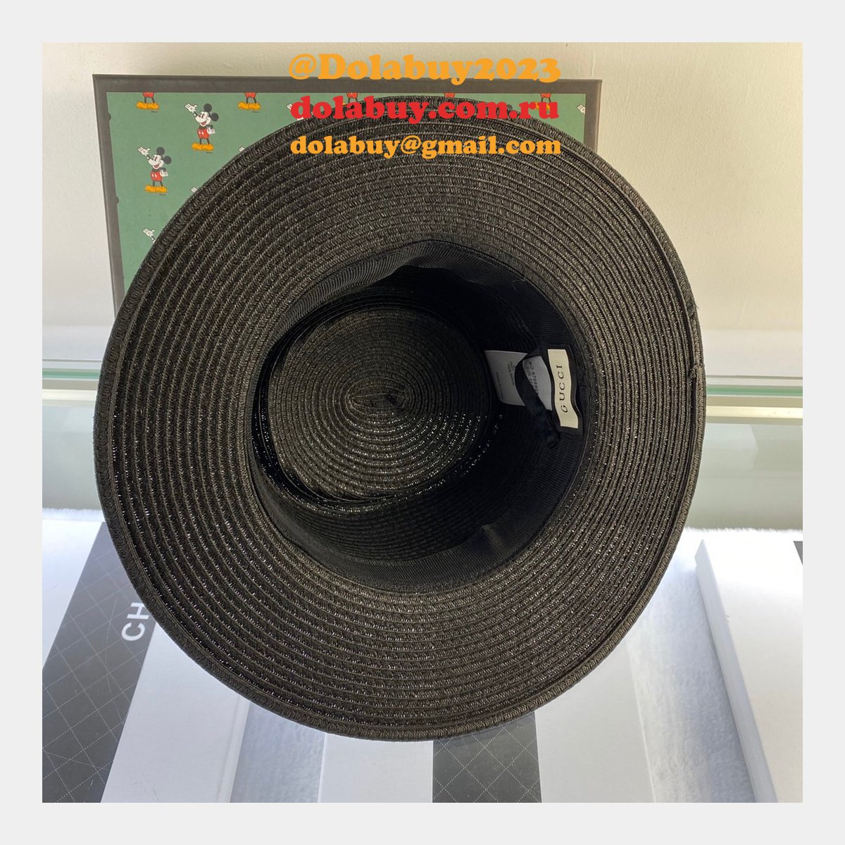 UK Gucci Belt design straw hat