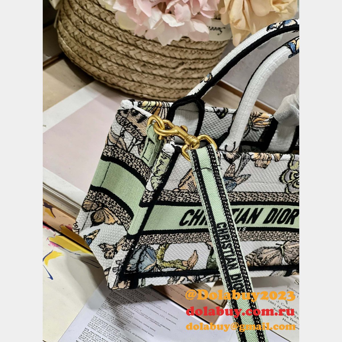 Designer Replica Dior Book Tote 1286/9024 Wholesale Paris Oblique Bag