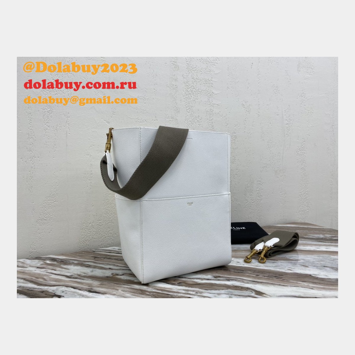 Top Quality Replica Seau Sangle Celine White Bags