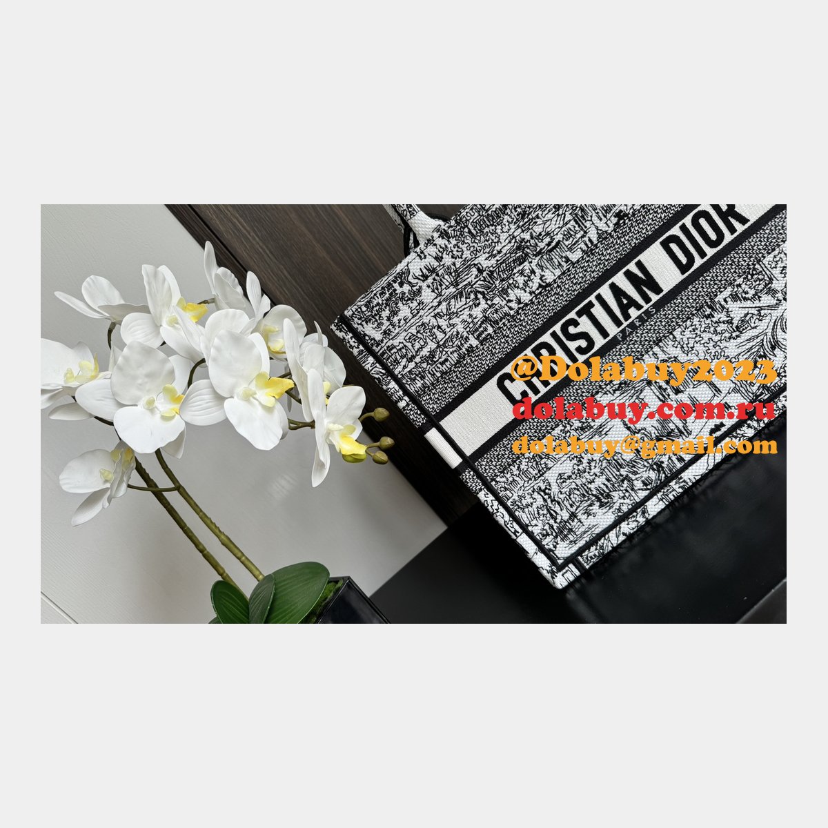 Top Quality CD Book Tote Fake 36CM Christian Dior Bags