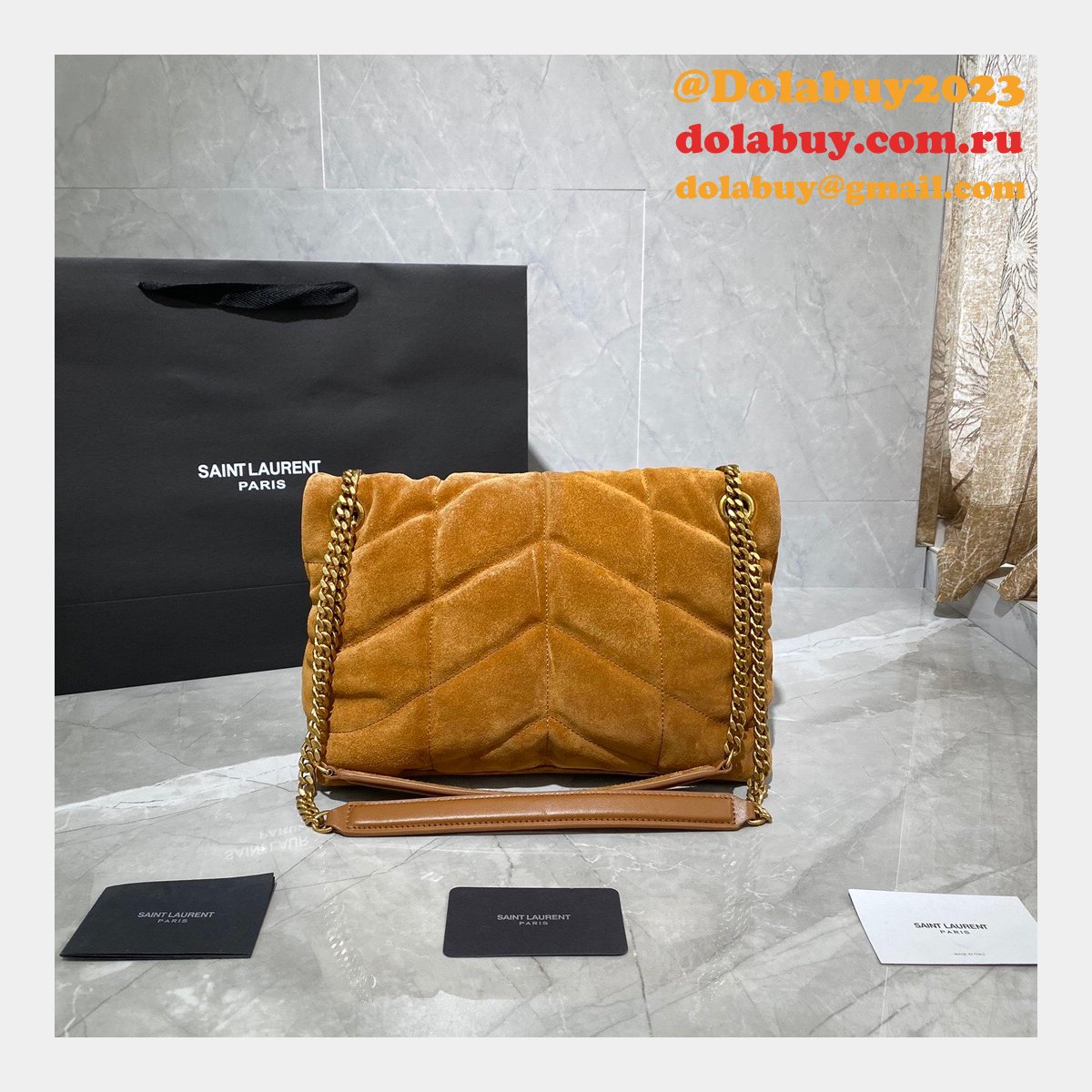 YSL Cheap Loulou Puffer Shoulder Bag 29CM