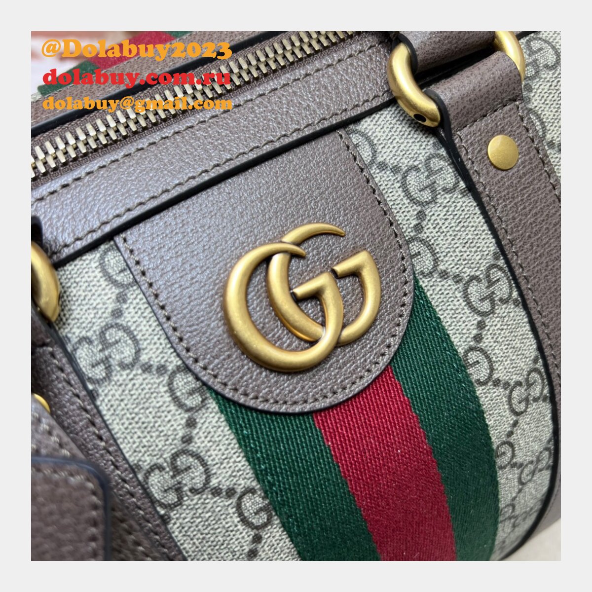 Gucci Our Replica Ophidia 681295 GG Supreme Duffle Tote Bag