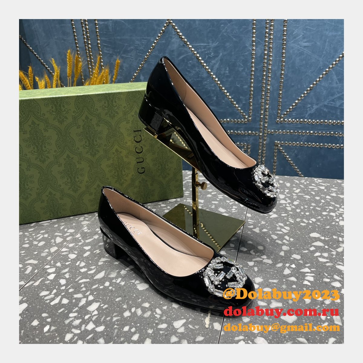 luxury 1:1 G*u*i classic for women replica shoes