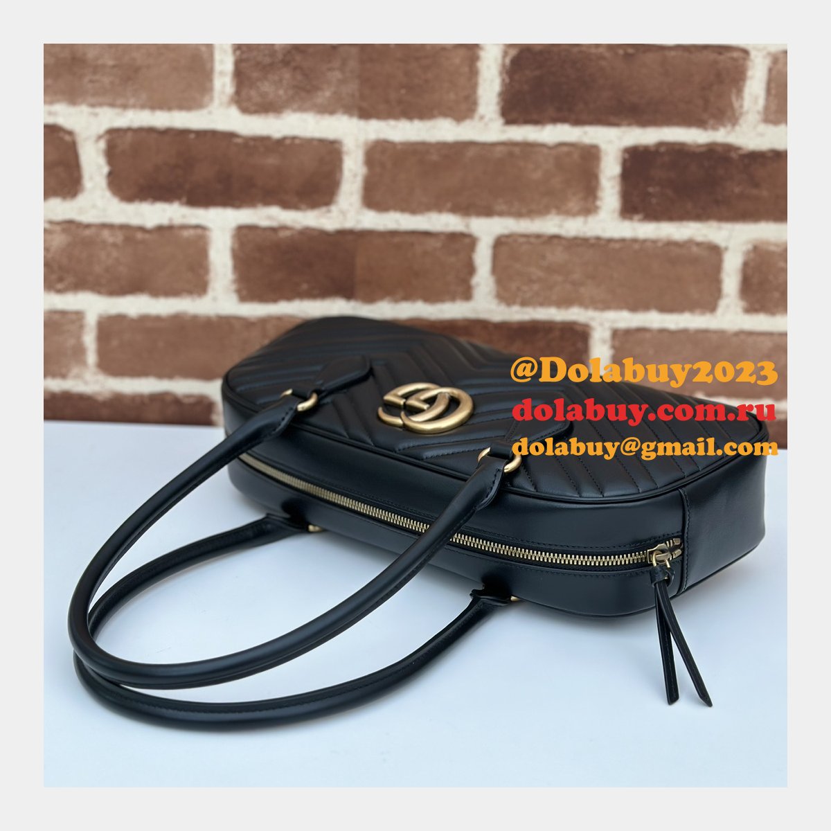 Designer 795218 GG Marmont Gucci Replica Top Handle Bag