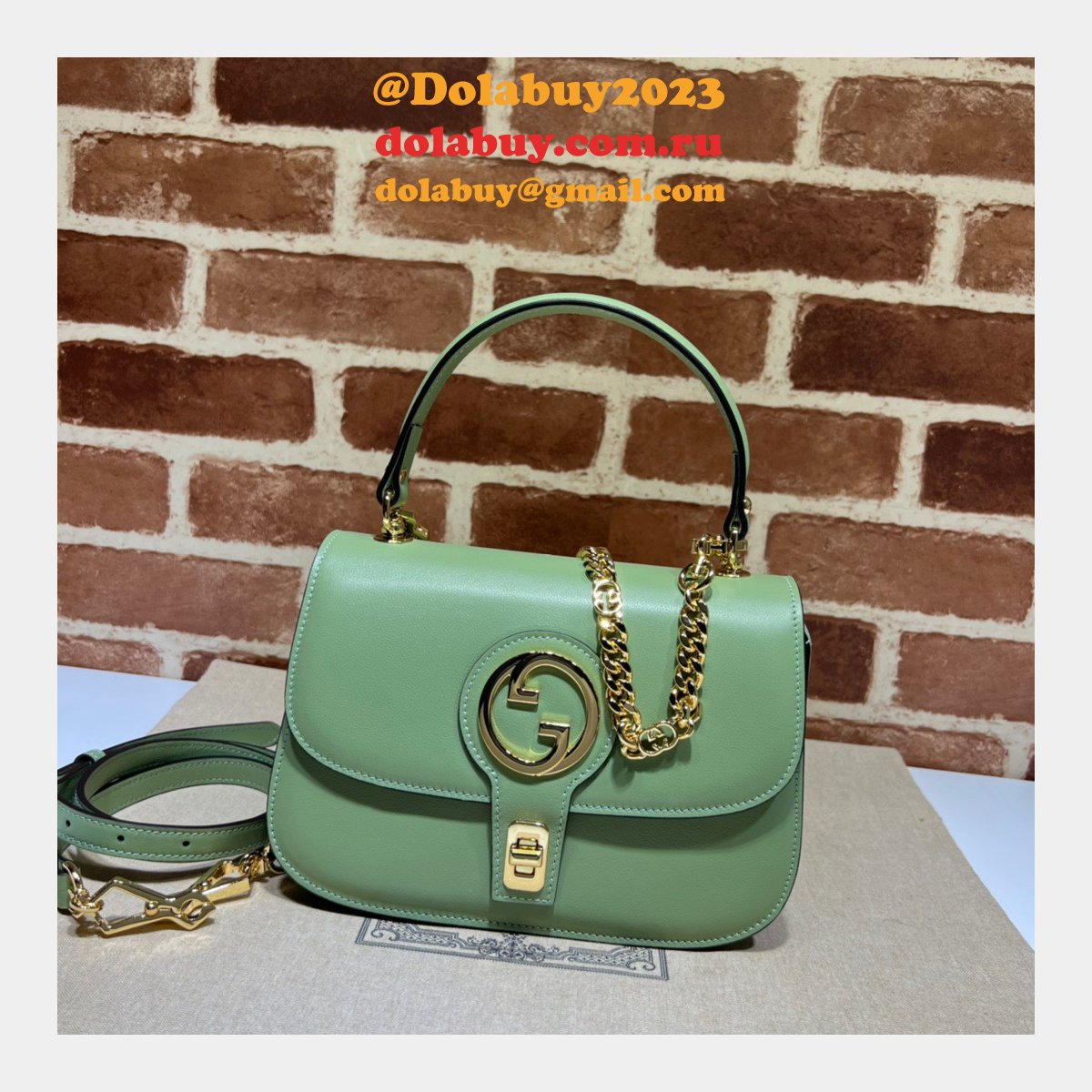 high quality G*u*i blondie top-handle 735101 designer bag