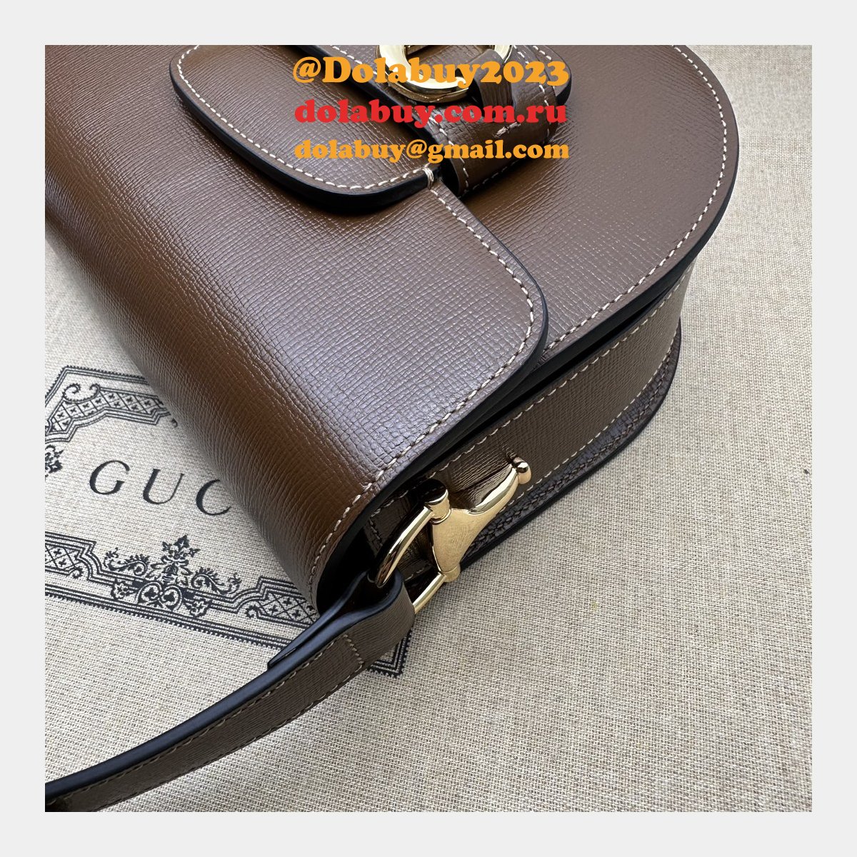 Gucci Knockoff Horsebit 1955 Crossbody Rounded 760191 AAA+ Bag