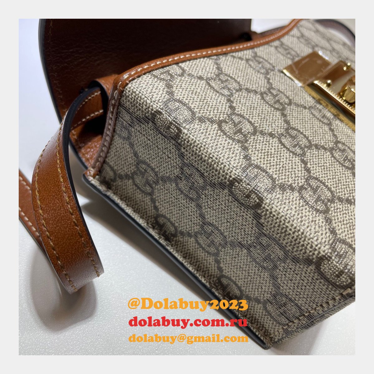 Gucci Replica 7 Star 652683 Padlock mini bag GG Supreme Cheap