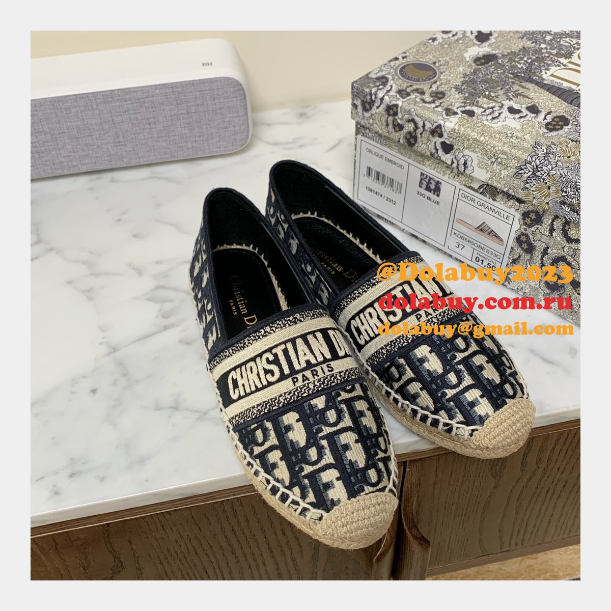 Dior Buy High Quality Monogram Embroidered Fisherman Replica Shoes