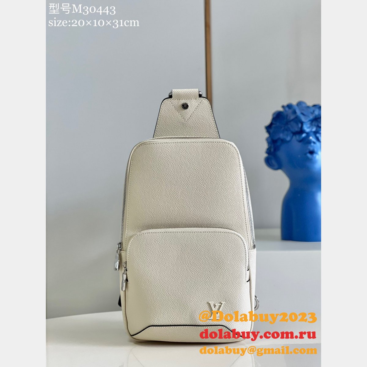 Louis Vuitton High Quality Designer Replica Avenue Sling M30443 Taiga Bag