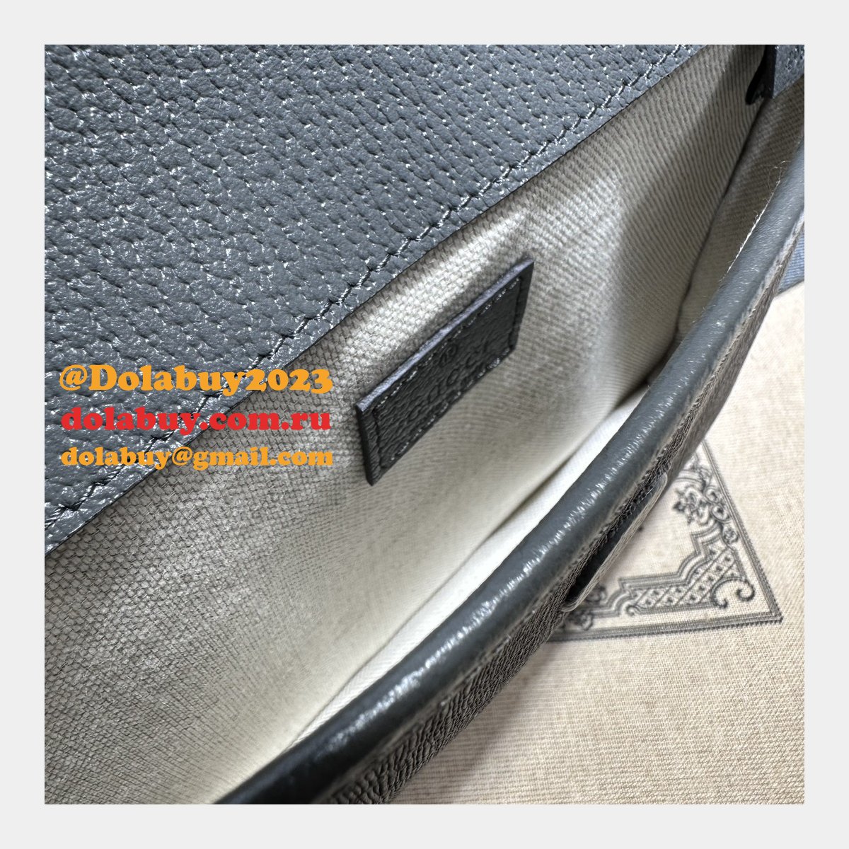 Ophidia GG Perfect Gucci 752597 Belt Ebony Supreme Replica Bag