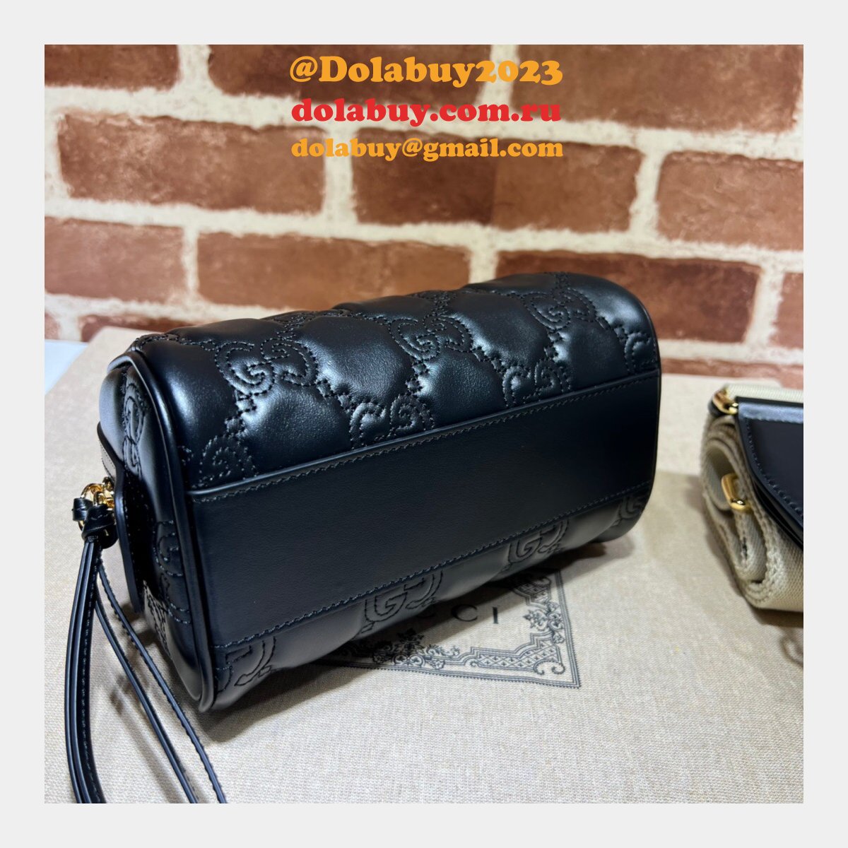 Gucci Best Perfect GG matelassé leather top handle 702251 Replica bag