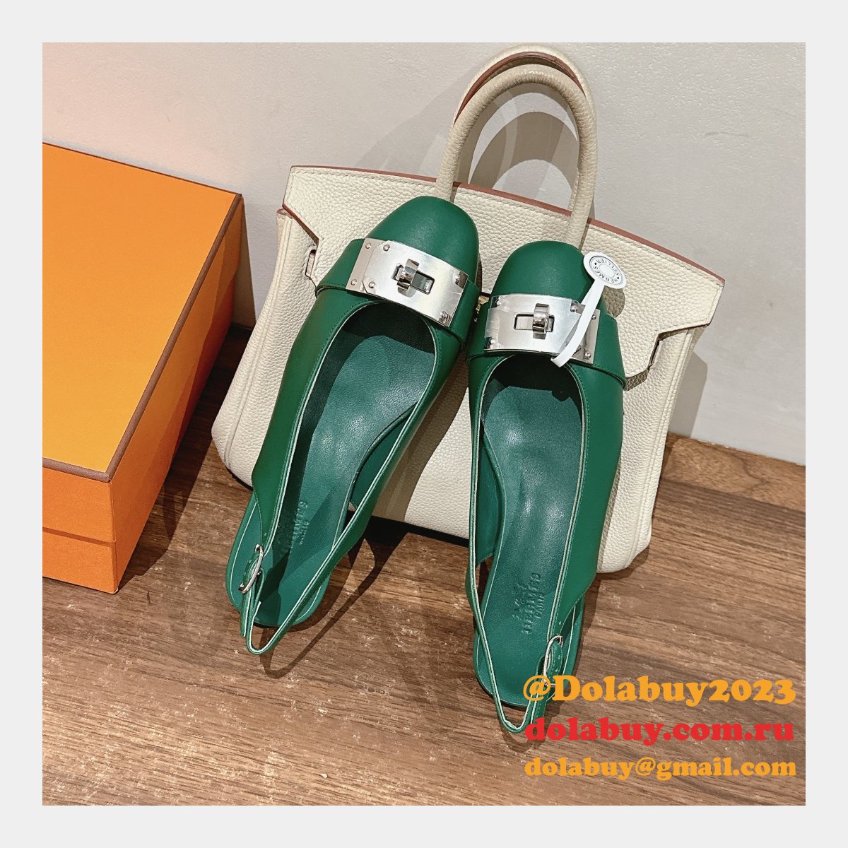 Luxury Designer hermes Innocente slingback