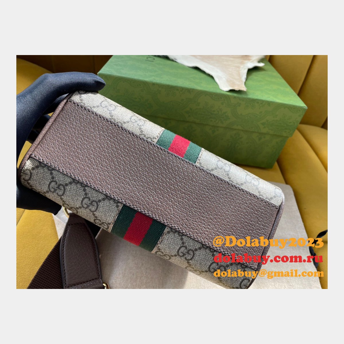 Gucci AAA+ Ophidia 724606 Fashion GG top handle bag