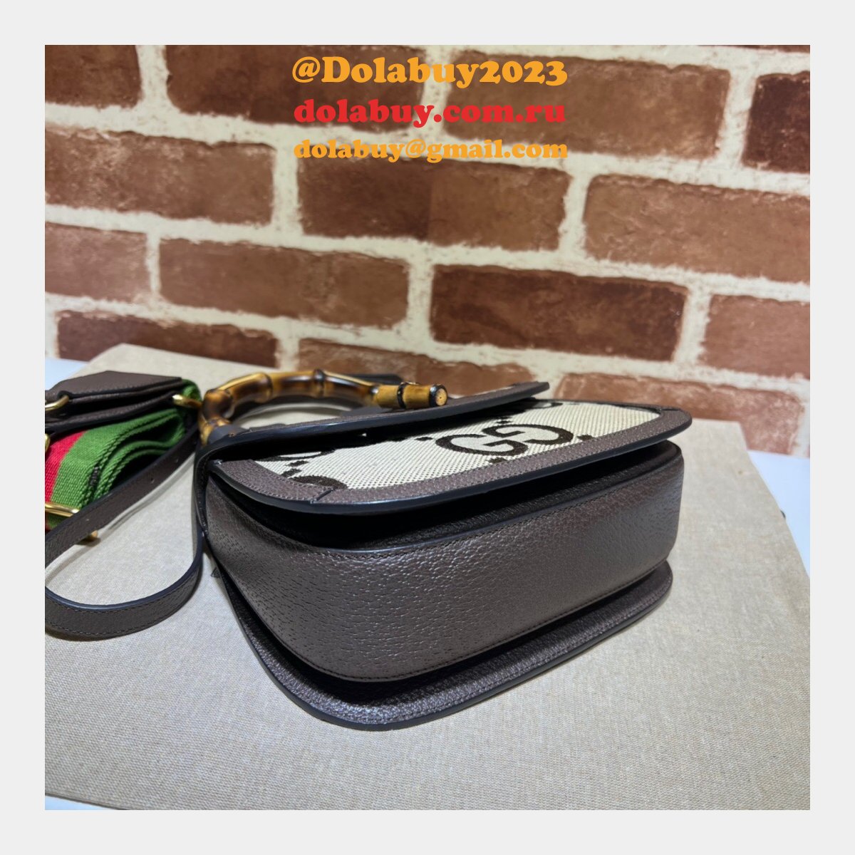 Buy Gucci Knockoffs Small 675797 jumbo GG bag with bamboo